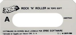 Top of cartridge artwork for Rock 'n Roller on the Amstrad CPC.