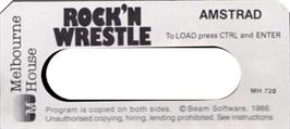 Top of cartridge artwork for Rock 'n Wrestle on the Amstrad CPC.