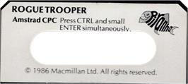 Top of cartridge artwork for Rogue Trooper on the Amstrad CPC.