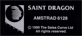 Top of cartridge artwork for Saint Dragon on the Amstrad CPC.