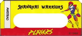 Top of cartridge artwork for Shanghai Warriors on the Amstrad CPC.