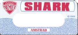 Top of cartridge artwork for Shark on the Amstrad CPC.
