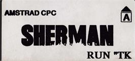 Top of cartridge artwork for Sherman M4 on the Amstrad CPC.