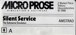 Top of cartridge artwork for Silent Service on the Amstrad CPC.