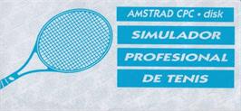 Top of cartridge artwork for Simulador Profesional de Tenis on the Amstrad CPC.