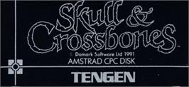Top of cartridge artwork for Skull & Crossbones on the Amstrad CPC.