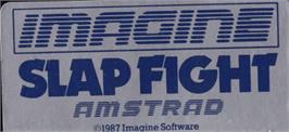 Top of cartridge artwork for Slap Fight on the Amstrad CPC.