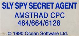 Top of cartridge artwork for Sly Spy on the Amstrad CPC.