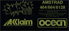 Top of cartridge artwork for Smash T.V. on the Amstrad CPC.
