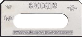 Top of cartridge artwork for Snodgits on the Amstrad CPC.
