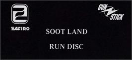 Top of cartridge artwork for Sootland on the Amstrad CPC.