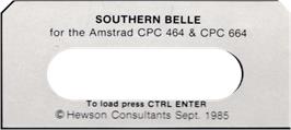 Top of cartridge artwork for Southern Belle on the Amstrad CPC.