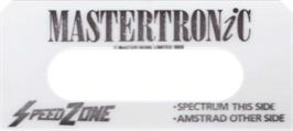 Top of cartridge artwork for Speed Zone on the Amstrad CPC.