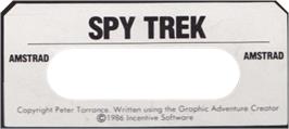 Top of cartridge artwork for Spy-Trek Adventure on the Amstrad CPC.