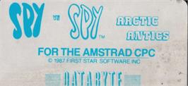 Top of cartridge artwork for Spy vs. Spy III: Arctic Antics on the Amstrad CPC.