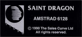 Top of cartridge artwork for St Dragon on the Amstrad CPC.