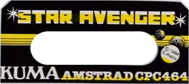 Top of cartridge artwork for Star Avenger on the Amstrad CPC.