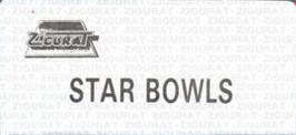 Top of cartridge artwork for Star Bowls on the Amstrad CPC.