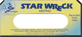 Top of cartridge artwork for Star Wreck on the Amstrad CPC.