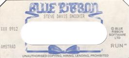 Top of cartridge artwork for Steve Davis Snooker on the Amstrad CPC.
