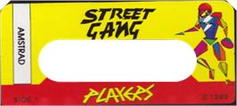 Top of cartridge artwork for Street Gang on the Amstrad CPC.