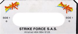 Top of cartridge artwork for Strike Force S.A.S. on the Amstrad CPC.