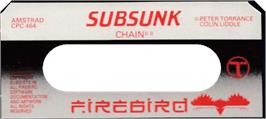 Top of cartridge artwork for Subsunk on the Amstrad CPC.