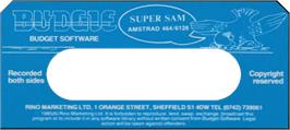 Top of cartridge artwork for Super Sam on the Amstrad CPC.