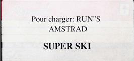 Top of cartridge artwork for Super Ski on the Amstrad CPC.