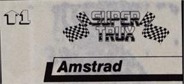 Top of cartridge artwork for Super Trux on the Amstrad CPC.