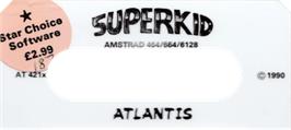 Top of cartridge artwork for Superkid on the Amstrad CPC.