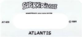 Top of cartridge artwork for Superkid In Space on the Amstrad CPC.