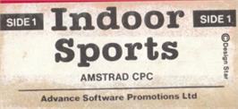Top of cartridge artwork for Superstar Indoor Sports on the Amstrad CPC.