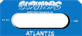 Top of cartridge artwork for Survivors on the Amstrad CPC.