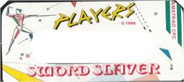 Top of cartridge artwork for Sword Slayer on the Amstrad CPC.