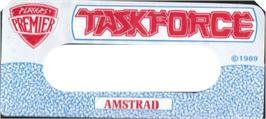 Top of cartridge artwork for Task Force on the Amstrad CPC.