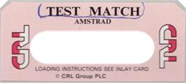 Top of cartridge artwork for Test Match on the Amstrad CPC.