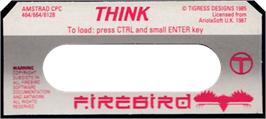 Top of cartridge artwork for Think! on the Amstrad CPC.