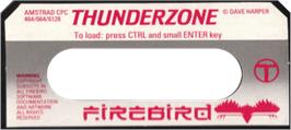 Top of cartridge artwork for Thunder Zone on the Amstrad CPC.