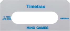 Top of cartridge artwork for Time Trax on the Amstrad CPC.