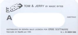 Top of cartridge artwork for Tom And Jerry on the Amstrad CPC.