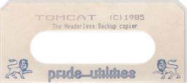Top of cartridge artwork for Tomcat on the Amstrad CPC.