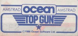 Top of cartridge artwork for Top Gun on the Amstrad CPC.