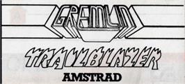 Top of cartridge artwork for Trailblazer on the Amstrad CPC.