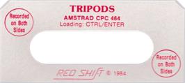 Top of cartridge artwork for Tripods, The on the Amstrad CPC.