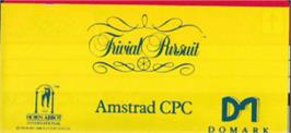 Top of cartridge artwork for Trivial Pursuit: A New Beginning on the Amstrad CPC.