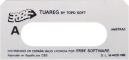 Top of cartridge artwork for Tuareg on the Amstrad CPC.