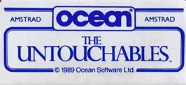 Top of cartridge artwork for Untouchables, The on the Amstrad CPC.
