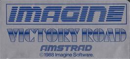 Top of cartridge artwork for Victory Road on the Amstrad CPC.