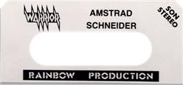 Top of cartridge artwork for Warrior on the Amstrad CPC.